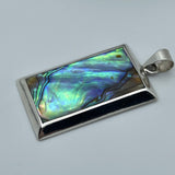 Sterling Silver Abalone Rectangle Pendant