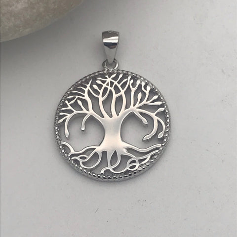 Tree of Life with Twist Edge Pendant