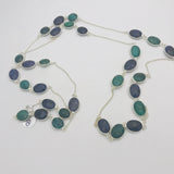 Blue Green Multi-Station Necklace