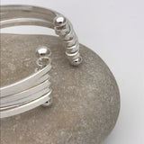 Sterling Silver 5 Band Attached Bar Bracelet