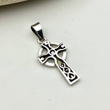 Silver Celtic Crossed Pendant