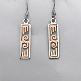 Celtic Silver Gold Scroll Earrings