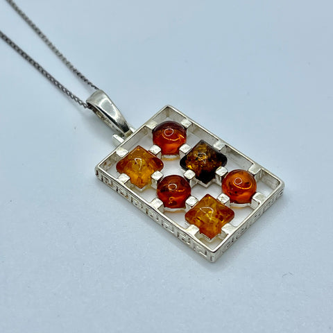 Abacus Amber Pendant