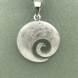 Brushed Silver Swirl Pendant