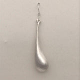 Sterling Silver Brushed Silver Drop Earrings