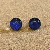 Hand made glass earrings 9mm