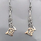 Celtic Design Silver Gold Earrings