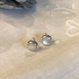 Small Round Inlaid Stud Earrings