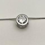 Silver CZ Slider Necklace