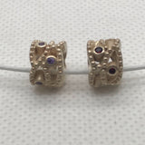 Sterling Silver European Large Hole Bead Pair
