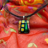 Hand made one of a kind glass necklace