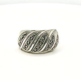 Marcasite Middle Ages Swirl Ring