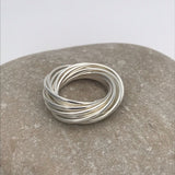 Sterling Silver Russian Wedding Ring Twelve band