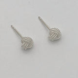 Sterling Silver Dinky Double Etched Coil Earrings