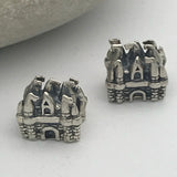 Sterling Silver European Large Hole Bead Pair