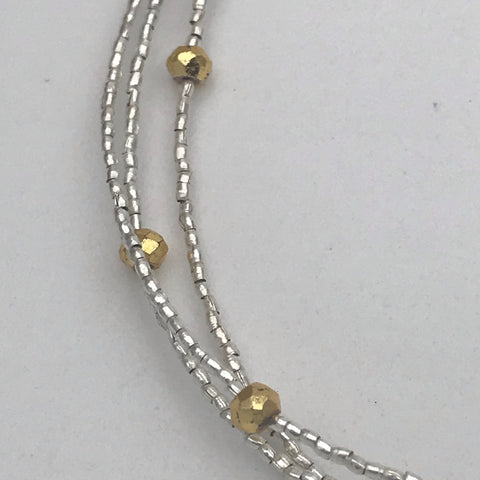 Gold Pyrite Balls with three strands