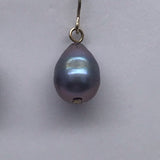 Sterling Silver Freshwater Peacock Pearl Drop Earrings