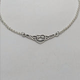 Silver Celtic Heart Triquetra Necklace