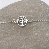 Silver Tree of Life in Oval Bracelet