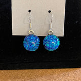 Hand made glass earrings 18mm