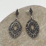 Double Round Point Drop Earrings