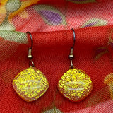 Hand made glass earrings 12mm