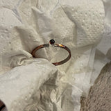 Sterling silver stacker ring with stone