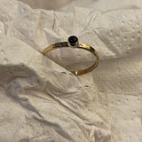 Sterling silver stacker ring with stone