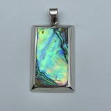 Sterling Silver Abalone Rectangle Pendant