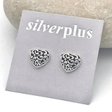 Heart Scrolls Stud Earrings