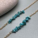 Glasses/Spectacles/Sunglasses 
Blue Turquoise Gold Chain Strap