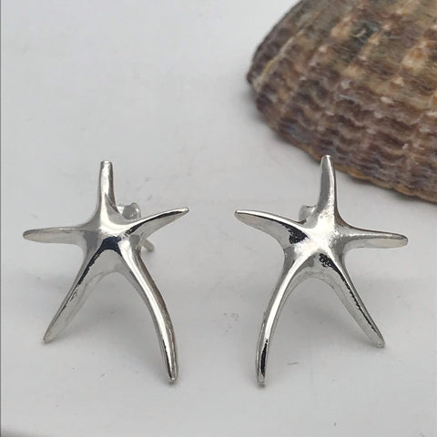 Shiny Starfish Stud Earrings