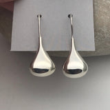 Sterling Silver Shiny Bulb Shape Fixed Earrings