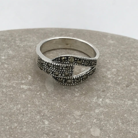 Marcasite Interlock Ring