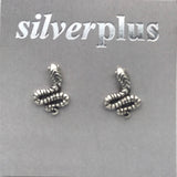 Sterling Silver Snake Stud Earrings