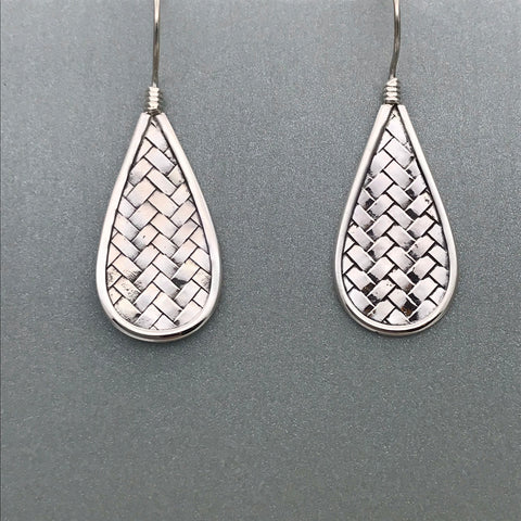 Woven Teardrop Earrings