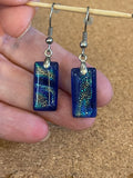 Hand made glass earrings 9mmx19mm