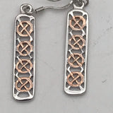 Celtic Pattern Silver Gold Earrings