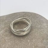 Sterling Silver Russian Wedding Ring Five band