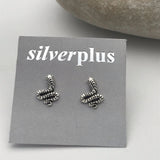 Sterling Silver Snake Stud Earrings