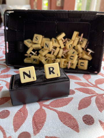 Scrabble Cufflinks Customised